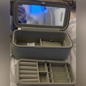 Pandora Light Gray Travel Jewelry Organizer Case